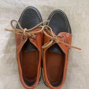 Dooney & Bourke Navy and Brown Boat Shoes
